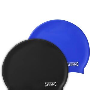 Aegend kids Swim Caps in Black and Blue